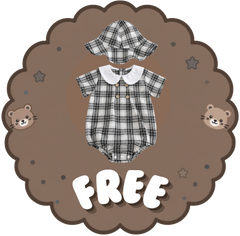 Bluffeli™ Little Bloom — رومبر بقلنسوة للدمى باللون الأسود
