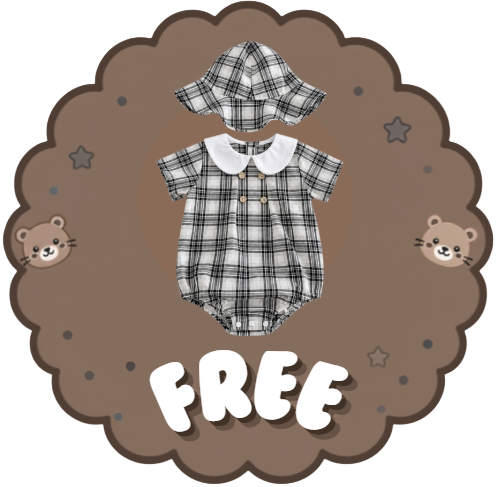 Bluffeli™ Little Bloom — رومبر بقلنسوة للدمى باللون الأسود