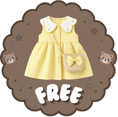 Bluffeli™ Little Bloom — Plaid Yellow Summer Dress