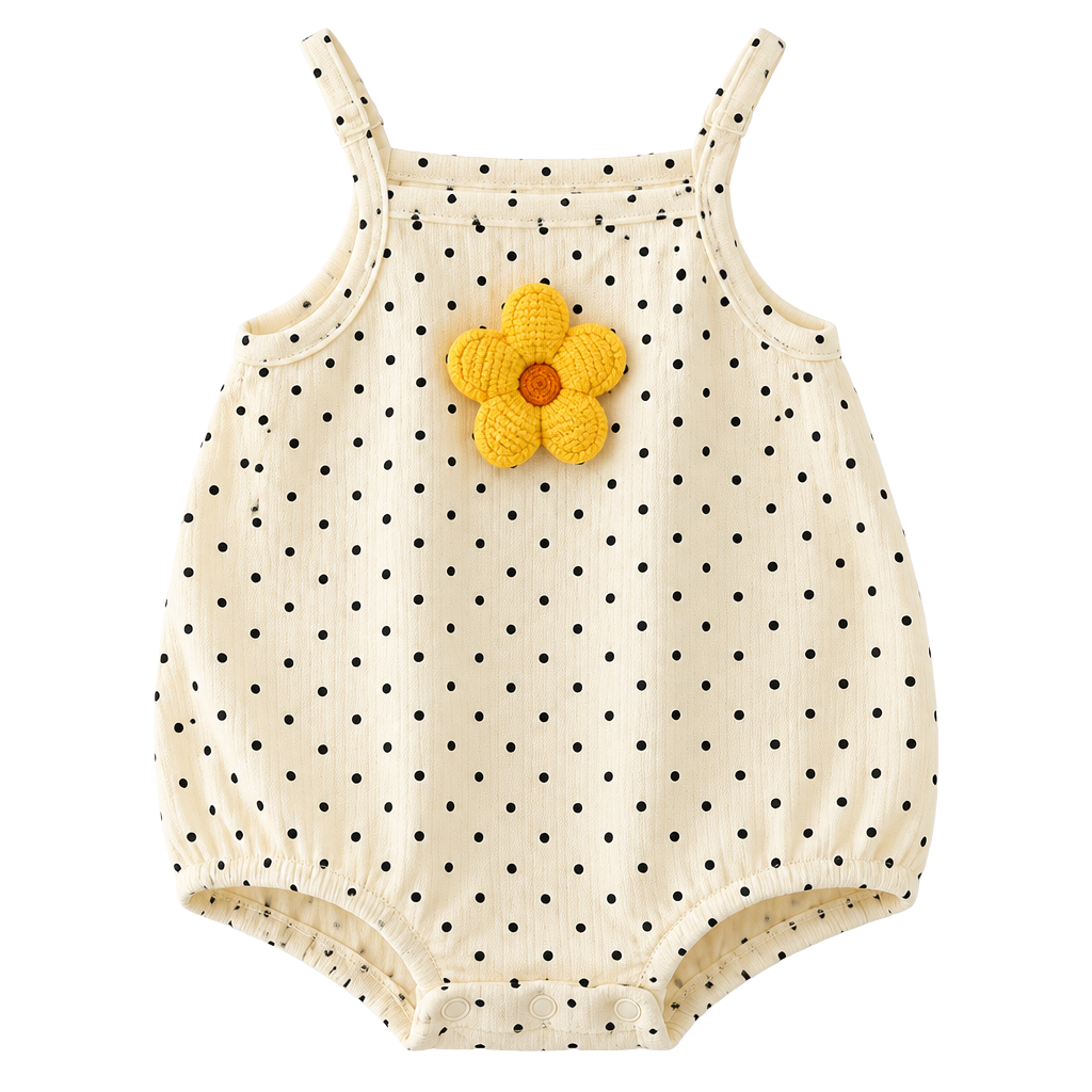 Bluffeli™ Little Bloom — Doll Summer Yellow Jumpsuit