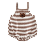 Bluffeli™ Little Bloom — Doll Summer Brown Jumpsuit