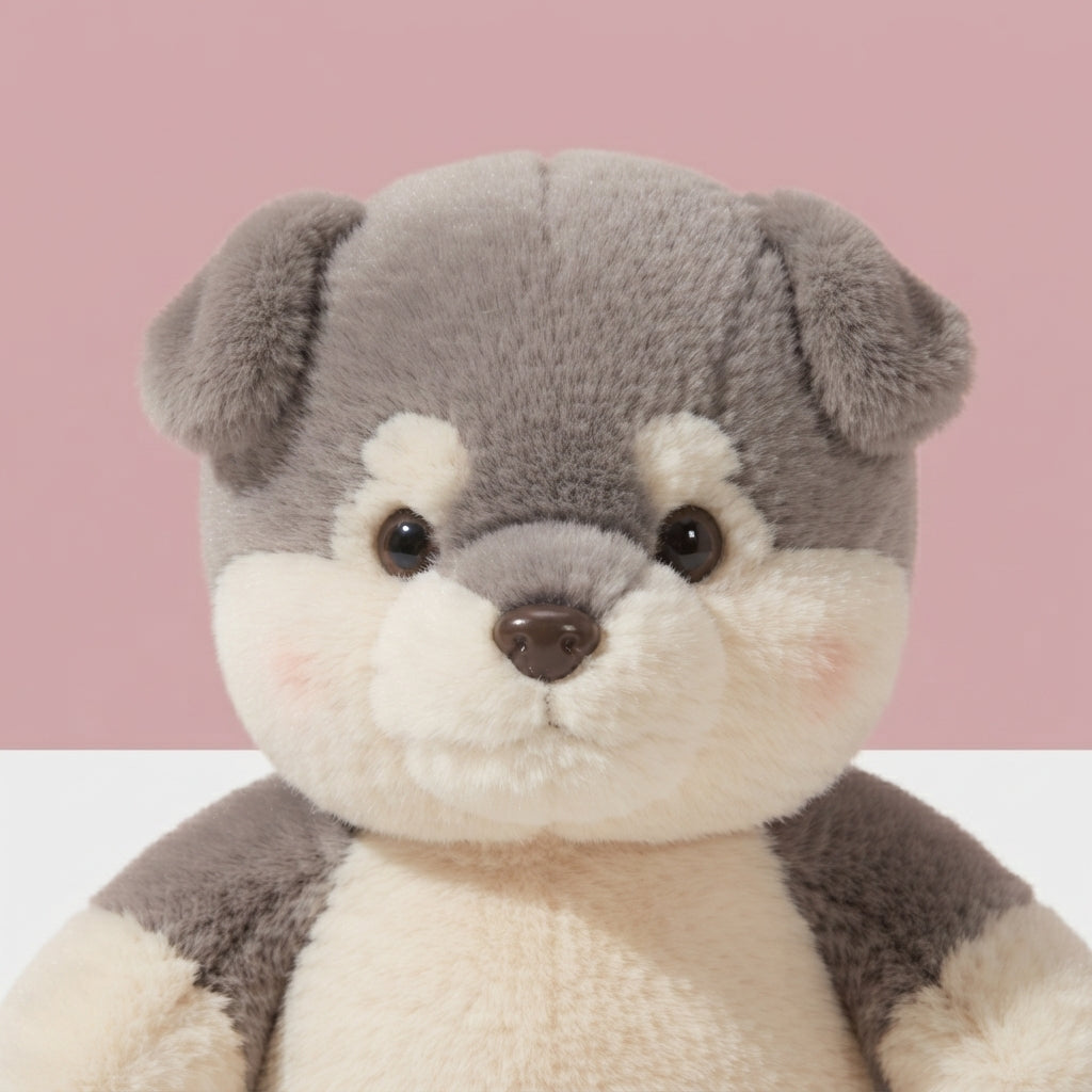Bluffeli™ Little Runner — Gray Husky Plush